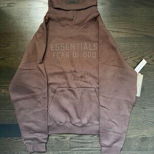 Fear of God Essential’s Plum Hoodie New With Tags Size Small